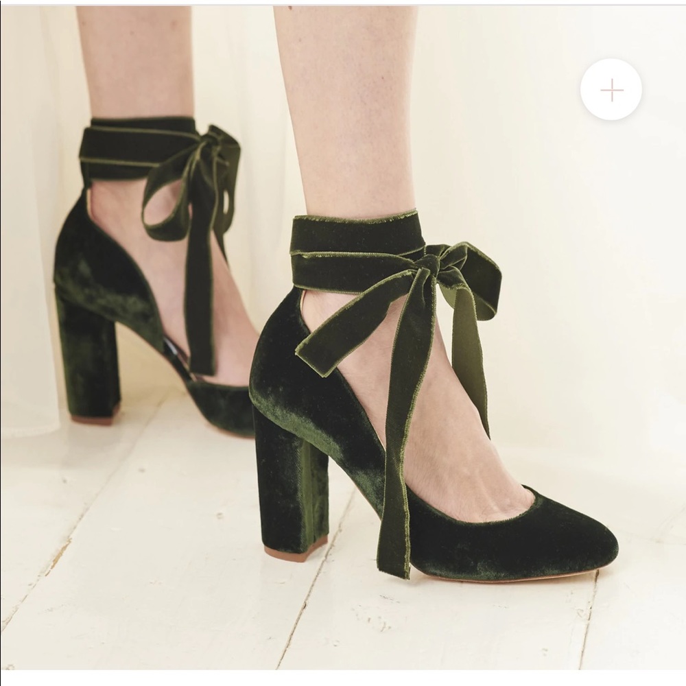 Harriet Wilde Hetty Forest Green Heels